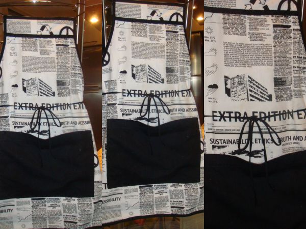 Avental Tecido em Estamparia Jornal